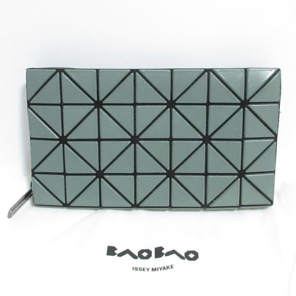 BAOBAOISSEYMIYAKE バオバオ長財布 グリーンBB03-AG782 BAO ISSEY MIYAKE 良品 バオバオ イッセイミヤケ ラウンドファスナー