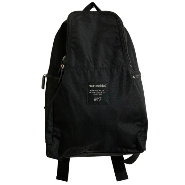 未使用marimekko METRO バックパック ブラック marimekko（マリメッコ） 良品 METRO リュックサック ブラック