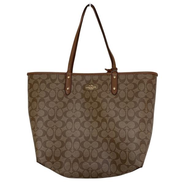 COACH（コーチ） 美品 シグネチャー リバーシブル PVC トートバッグ