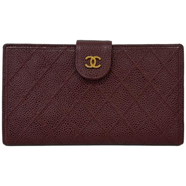 CHANEL（シャネル） 良品 キャビアスキン ビコローレ 二つ折り財布