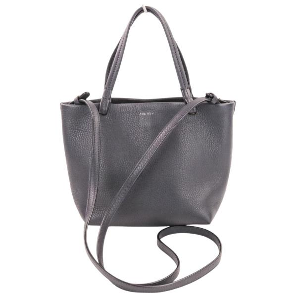【美品】THE ROW ザ・ロウ SMALL PARK TOTE ネイビー THE ROW（ザ ロウ） 良品 パークトート スモール レザー 2way
