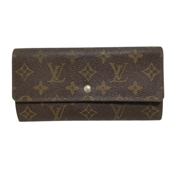 ルイヴィトン モノグラム ポルトモネ クレディ 長財布 ブラウン M61723 LOUIS VUITTON（ルイ・ヴィトン） モノグラム ポシェット ポルト モネ