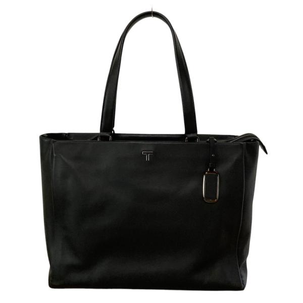 美品 TUMI トゥミ ヴェイル ラージトート レザー 2WAY トートバッグ ショルダーバッグ ブラック ガンメタル メンズ 古着 中古 USED TUMI（トゥミ） 美品 ヴェイル ラージトート レザー 2WAY トートバッグ