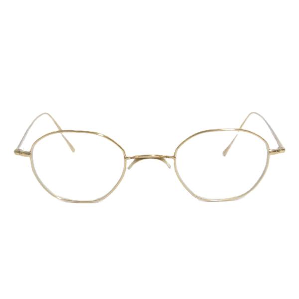 EYEVAN アイヴァン 7285 メガネ アイウェア 166-900 ゴールドカラーフレーム メンズ レディース 古着 中古