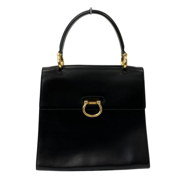 CELINE（セリーヌ） 美品 ビット金具 レザーハンドバッグ ブラック