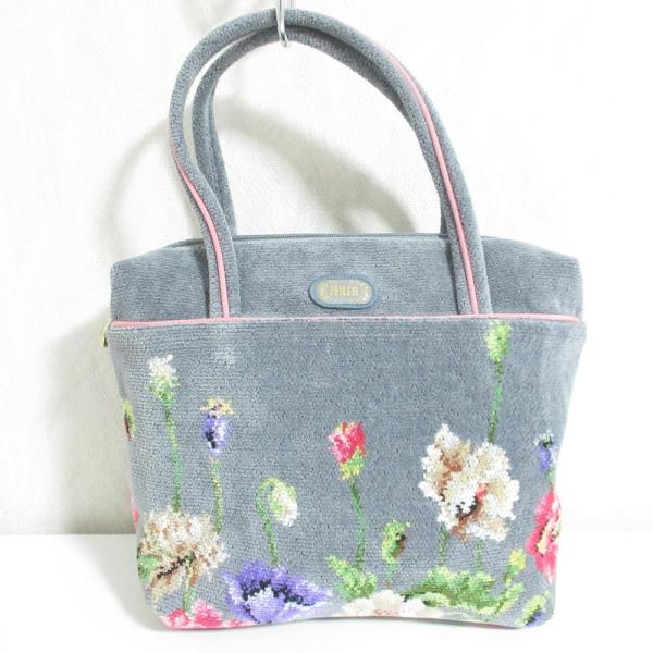 feiler（フェイラー） 美品 シュニール フラワー トートバッグ