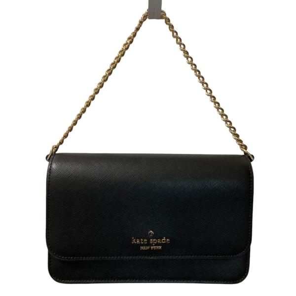 新品✨ケイトスペード ニューヨーク 本革　チェーンショルダー　ブラック　黒 kate spade NEW YORK（ケイト・スペード ニューヨーク） 美品 Kate