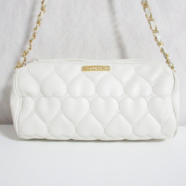 MOSCHINO（モスキーノ） 美品 ハートキルティング ドラム チェーン