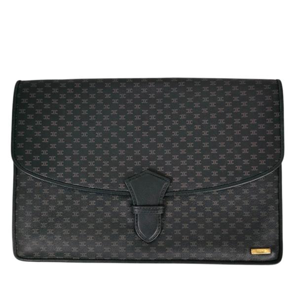 CELINE（セリーヌ） ヴィンテージ マカダム柄 クラッチバッグ ブラック