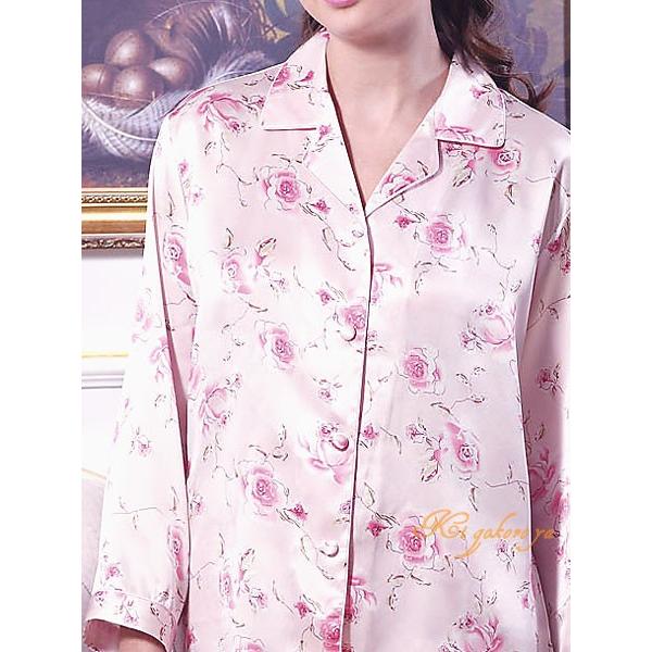 パイピングが茶色 シルク100 レディースパジャマ バラ 花柄 ピンク Buyee Buyee Japanese Proxy Service Buy From Japan Bot Online