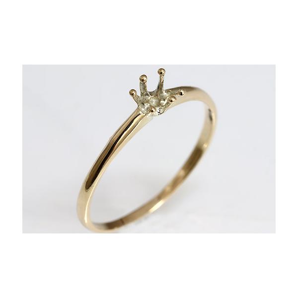 サイズ限定、Ｋ10ＹＧ製の空枠ですこの枠にはラウンドカットの直径 3.5ミリ（誤差0.3ミリ）のルースを留めることが出来ます。○ルース形状：ラウンドカット○ルースサイズ：3.5ミリ○素材：K10YG○重量：約1.0グラム(#11)○要リング...