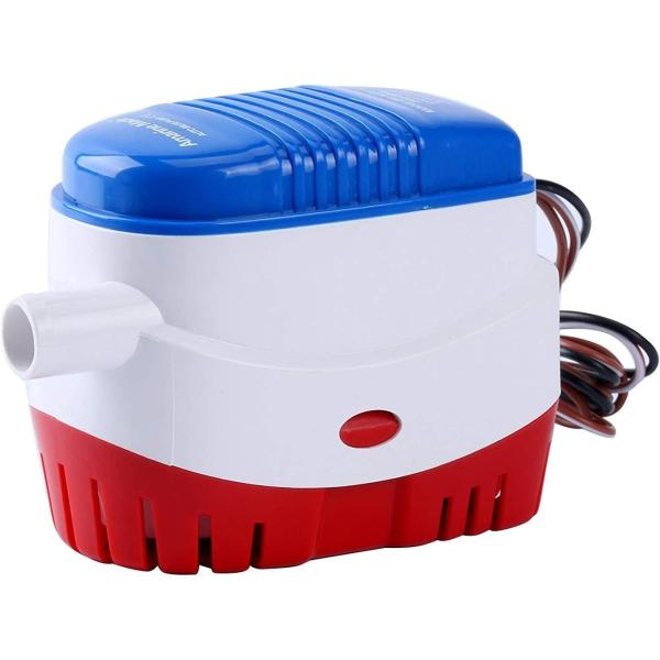 Amarine Made オートビルジポンプ DC 12V 750GPH 小型水中ポンプ 内臓フロートスイッチ 自動排水 海水、汚水を船外に排出