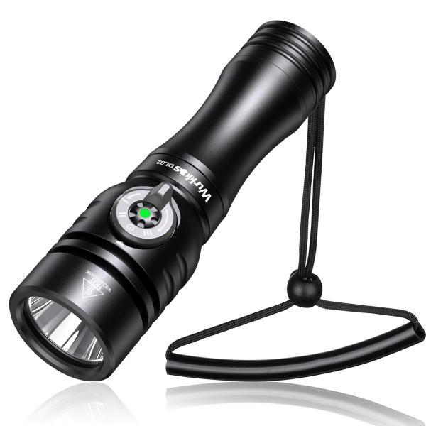 Wurkkos DL02 ダイビングライト IPX8 水中100メートル潜り使用 LED水中ライト 3000ルーメン 高輝度 496米遠射 ナイトダイ