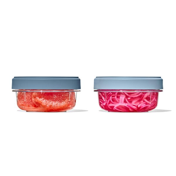 OXO オクソー 保存容器 ツイスト スタック コンテナ 2ピース セット 355ml 電子レンジ 食洗機 冷凍 対応 食品 作り置き パッキン付き