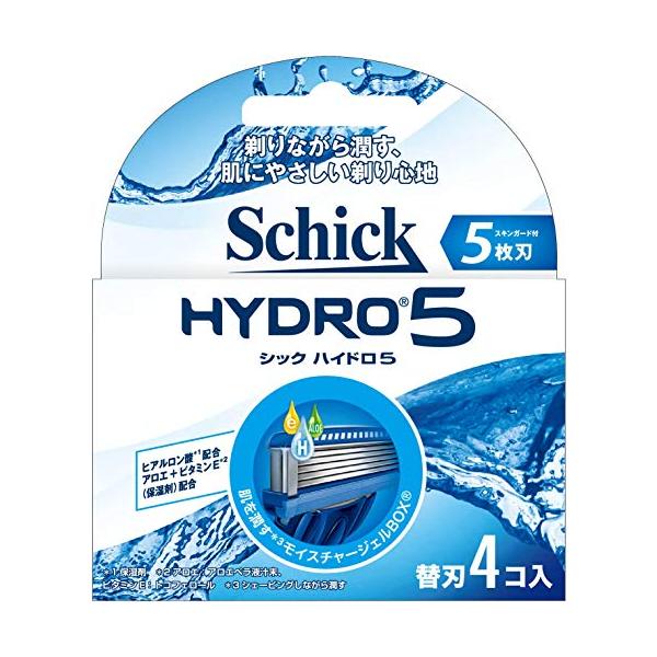 【正規品】シック Schick 5枚刃 ハイドロ5 替刃 4コ入 カミソリ【訳あり特価】【荷物追跡サービス付】