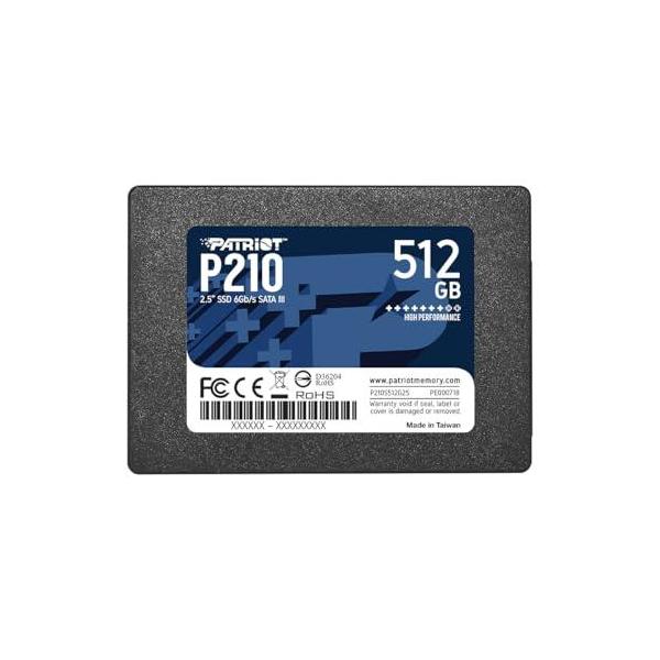 新品に近いPatriot P210 SATA SSD 512GB使用時間:0H Patriot Memory P210 512GB SATA3 内蔵型SSD 6Gb/s 2.5インチ 7mm