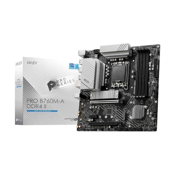 他サイト： MSIマザーボード PRO B760M-A DDR4 II 第14/13/12世代Intel CPU(LGA1700) 【白い自作PCで快適ゲーム】の商品画像