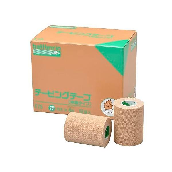 ニチバン バトルウィン テーピングテープ(伸縮) 12巻入り 75mm×4m(伸長