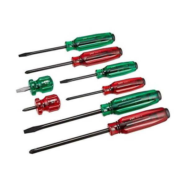 【人気商品】京都機械工具(KTC) 樹脂柄ドライバセット貫通タイプ 京都機械工具(KTC) 樹脂柄 ドライバーセット貫通タイプ 8本組 PMD18