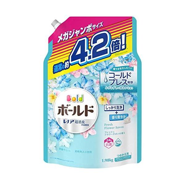 大容量] ボールド ジェル 洗濯洗剤 液体 フレッシュフラワーサボン