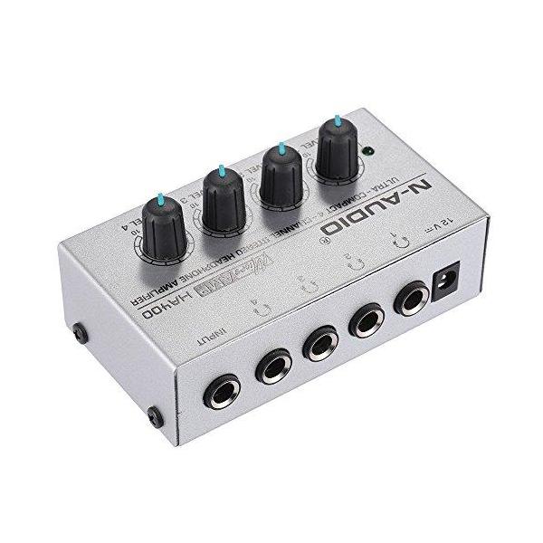 他サイト： N-AUDIO HA400 4チャンネル ヘッドフォンアンプ オーディオ ステレオ 電源アダプタ付き楽器・音響機器の商品画像