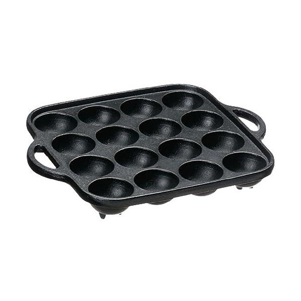他サイト： イシガキ 鉄鋳物 たこ焼き器 16穴 ブラック 縦20×横20×高さ3.5cm ガス火 対応 3965の商品画像