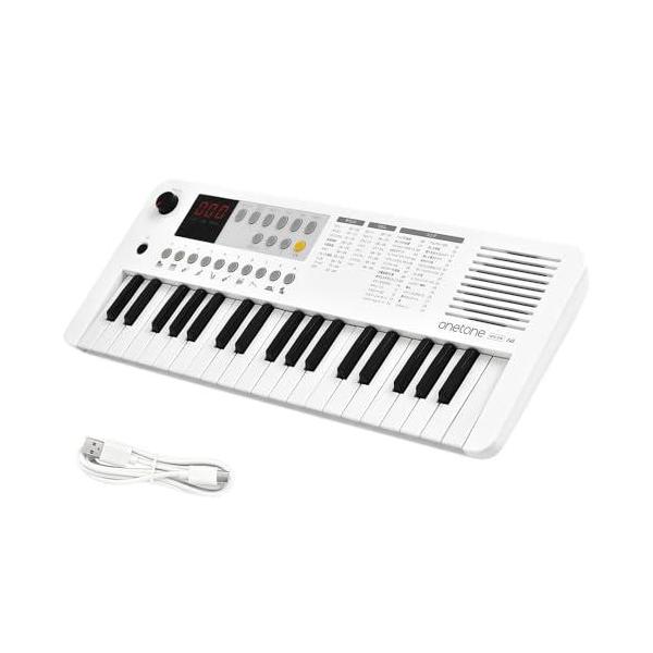 他サイト： ONETONE ワントーン 電子キーボード ミニ37鍵盤 LEDディスプレイ搭載 USB-MIDI対応 日本語表記 OTK-37M/WH (USBケの商品画像
