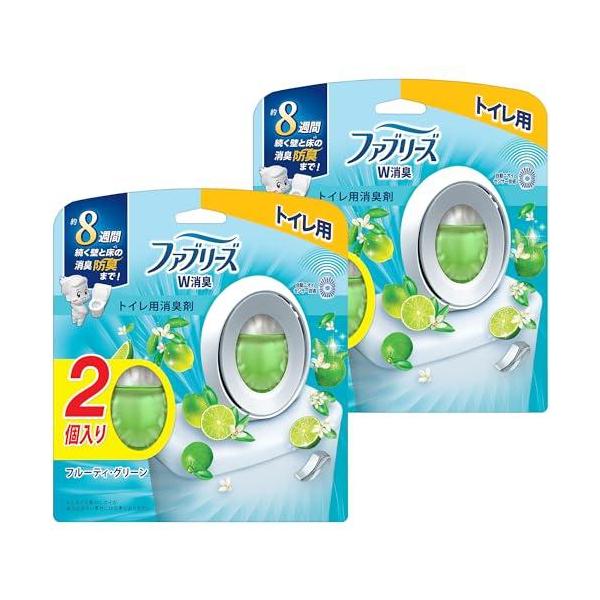 他サイト： ファブリーズ 【まとめ買い】 消臭芳香剤 W消臭 トイレ用 フルーティー・グリーン 6.3mLｘ4個の商品画像