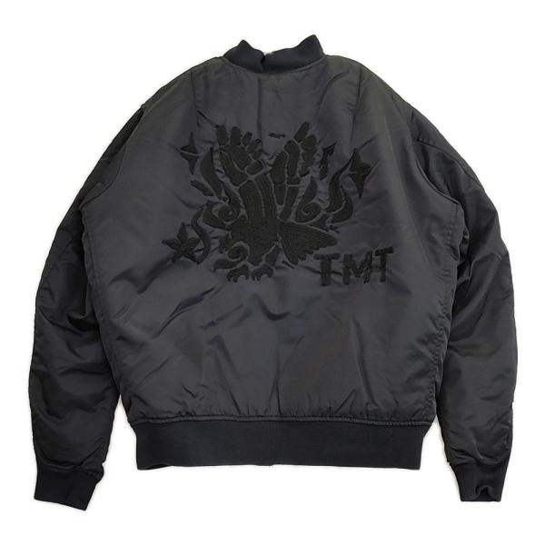 TMT 刺繍 MA-1 中綿ブルゾン サイズS ミリタリージャケット ブラック