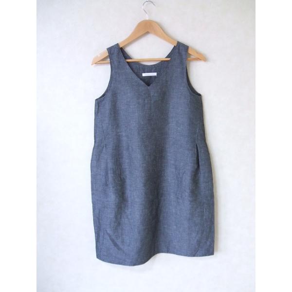 GALERIE VIE/シルク混ノースリーブワンピース/1/グレー  