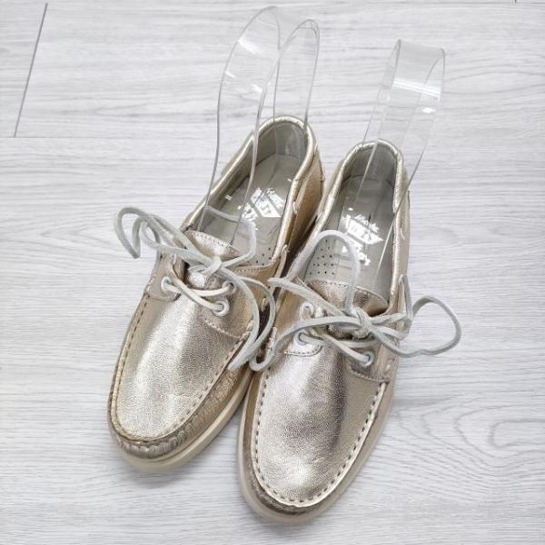 Made in It alias エイリアス イタリア製 サイズ36 デッキシューズ ゴールド 4-0710G 224780