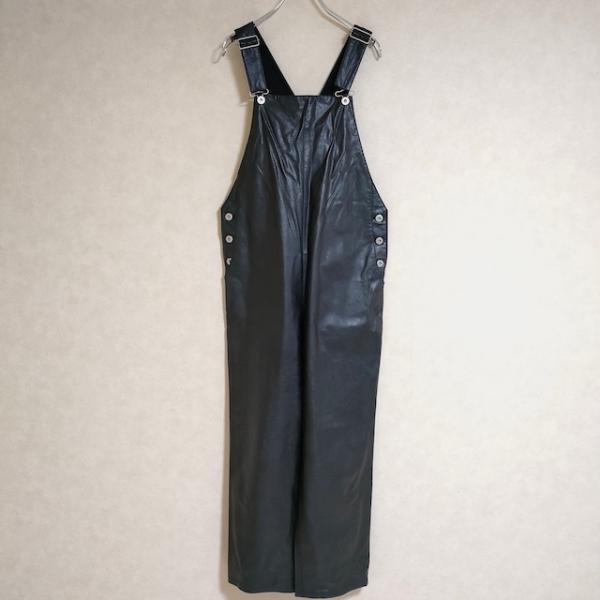 UNITED ARROWS UWMSC フェイクレザー サロペット 定価27500円 サイズ36 