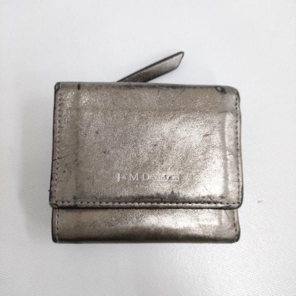 J&M Davidson レザーミニウォレット 革 TOW FOLD WALLET 三つ折り財布
