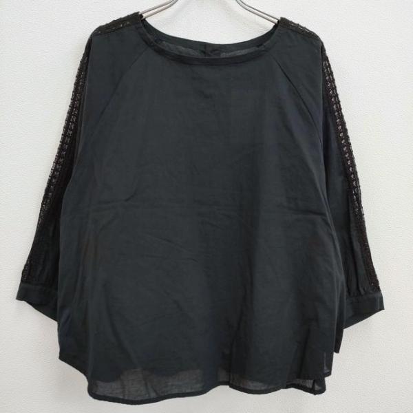 gasa grue 太陽の植物 メッシュレースブラウス ブラック 41211-02407 サイズF ブラウス シャツ ブラック レディース ガサグルー【中古】4-0907M♪ gasa grue 太陽の植物 メッシュレースブラウス ブラック 41211
