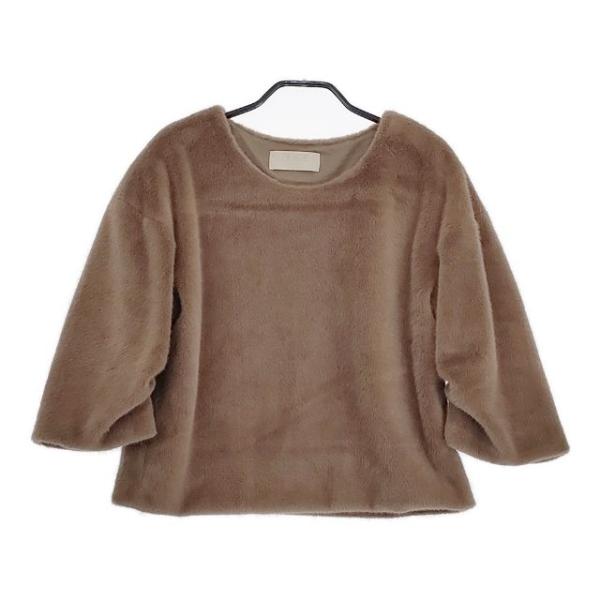 Plage 23051922813040 SOFT FURLY ブラウス 定価28600円 エコファー 23AW ブラウン レディース プラージュ【中古】4-0927T♪ Plage 23051922813040 SOFT FURLY ブラウス 定価28600円 エコファー