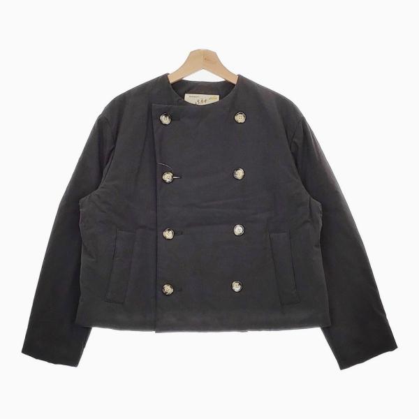 R&D.M.Co- PUFF JACKET パフジャケット 定価55000円 中綿ノーカラージャケット 24AW ブラック レディース オールドマンズテーラー【中古】5-0131T♪ R&D.M.Co- PUFF JACKET パフジャケット 定価55000円 中綿 ノーカラー