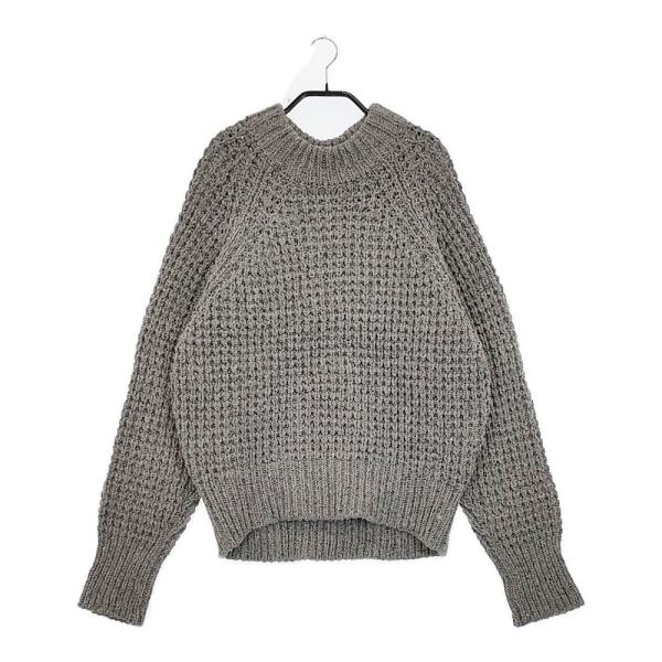 45R/45rpm ワッフルウール紡のビッグセーター 定価42900円 ニット グレー レディース フォーティーファイブアールピーエム【中古】5-0513M♪ 45R（フォーティファイブアール） 45R/45rpm ワッフルウール紡のビッグ