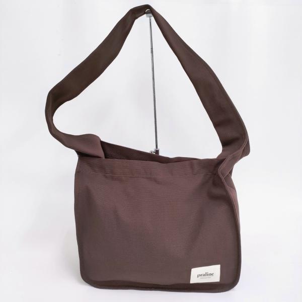 praline 完売品 VAGABOND STRAP L-HANDLE58 フランス製 キャンバス ショルダーバッグ 25SS ブラウン レディース【中古】5-0429G♪ praline 完売品 VAGABOND STRAP L-HANDLE58 フランス製 キャンバス