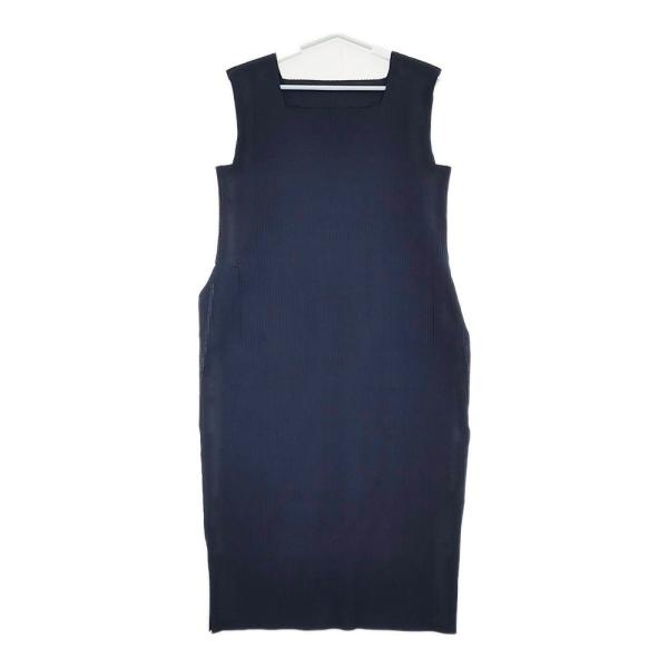 me ISSEY MIYAKE プリーツ スクエアネック MI94KH308 サイドスリット ワンピース ネイビー レディース ミー イッセイミヤケ【中古】5-0622S♪ me ISSEY MIYAKE プリーツ スクエアネック MI94KH308 サイドスリット