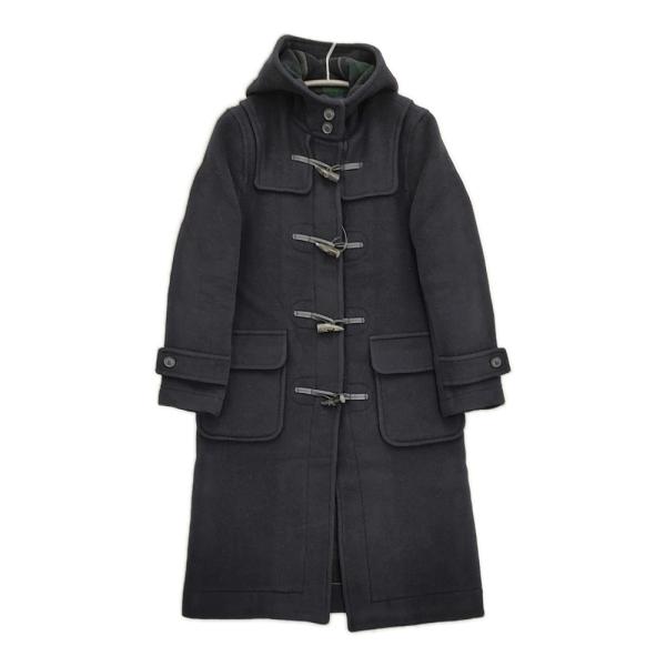 London Tradition イギリス製 フード付ロングコート ブラックウォッチ ダッフルコート ネイビー ロンドントラディション 5-1103A 265975