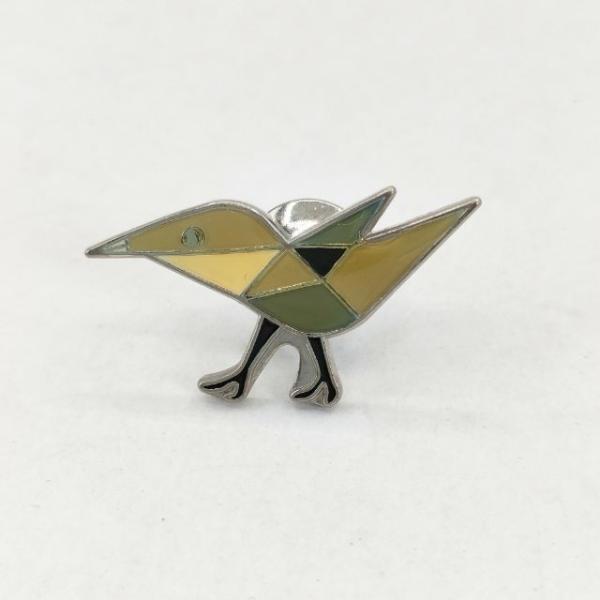 mina perhonen ピンバッジ バッチ sanpo 鳥 ブローチ イエロー