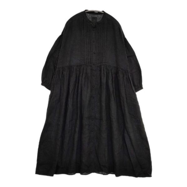 オオカミとフクロウ portom21068 リネン バンドカラー ワンピース