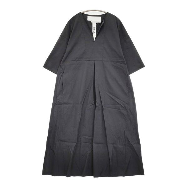 TICCA キーネックロングワンピース 定価31900円 0221407024 ワンピース ブラック レディース ティッカ【中古】5-0908S♪ TICCA キーネックロングワンピース 定価31900円 0221407024 ワンピース