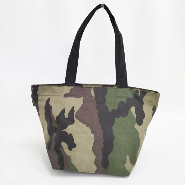 Herve Chapelier カモフラ柄 迷彩 ナイロン 舟形 L ダブルハンドル