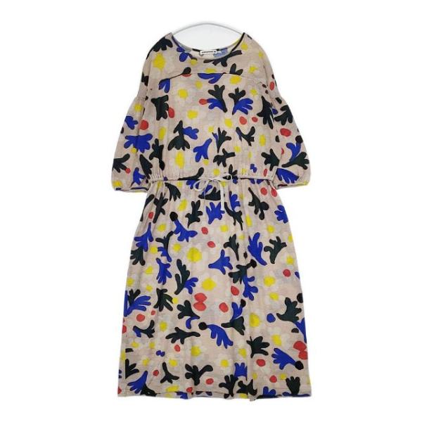 mina perhonen ta8863 marguerite 38 ウール ワンピース ピンクベージュ マルチカラー レディース ミナペルホネン【中古】5-1119T∞ mina perhonen（ミナペルホネン） mina perhonen ta8863 marguerite 38