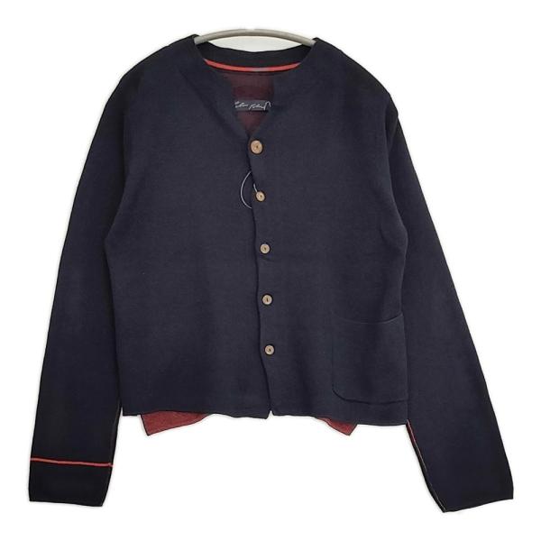 Pal’las Palace 14Ｇミラノリブ ボトル襟カーディガン 定価26400円 KCD25238C コットン カーディガン ネイビー レディース パラスパレス【中古】5-1115T♪ Pal'las Palace（パラスパレス） Pal'las Palace 14Gミラノリブ