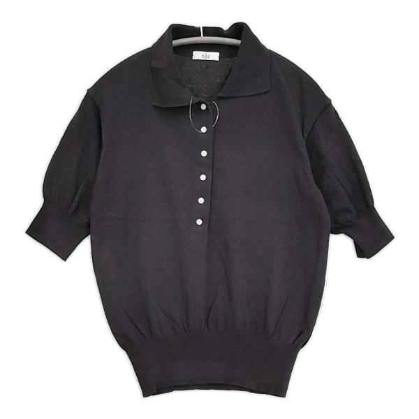 HAU クラスカ　ブラック　ポロシャツ　トップス　新品未使用 HAU ニットポロシャツ CLASKA クラスカ コットン ニット ブラック ハウ