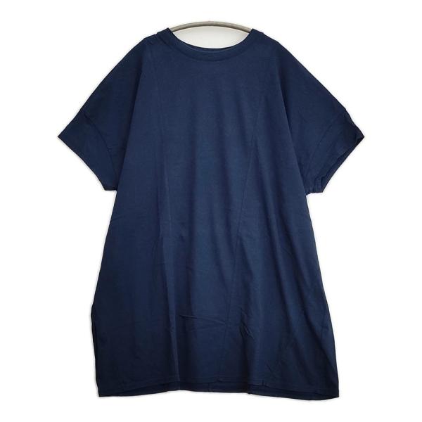 Ron Herman RHC 切り替え 2910900313 無地 コットン チュニック 半袖Ｔシャツ カットソー ネイビー ロンハーマン 6-0828S 293697