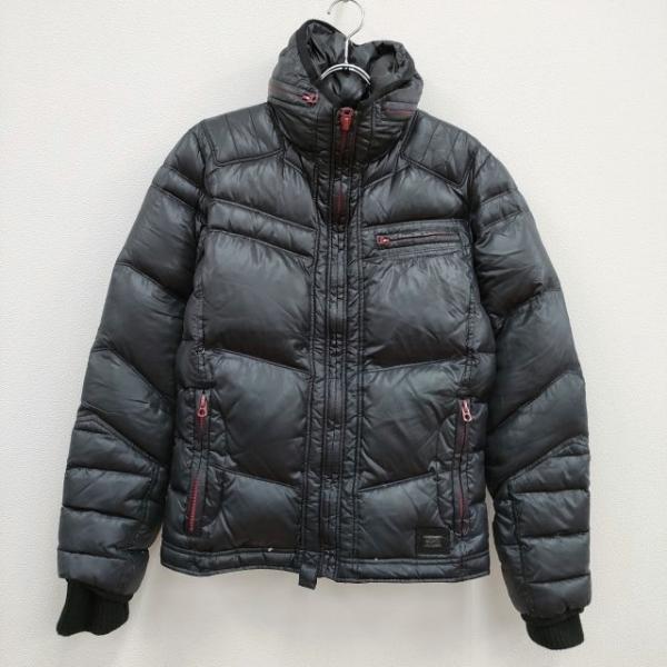 ✓美品 DIESEL ディーゼル ダウンジャケット 黒 S ネイビー フード格納 