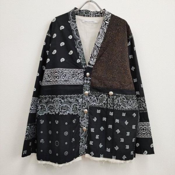 Children of the discordance 新品 BANDANA PATCHWORK CONCHO JACKET カーディガン ブラック チルドレンオブザディスコーダンス【中古】4-0818M♪ Children of the discordance 新品 BANDANA PATCHWORK CONCHO JACKET